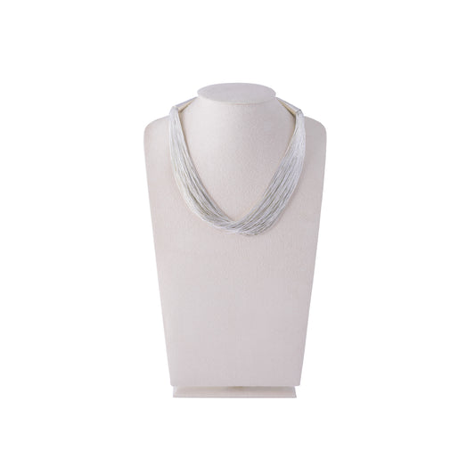 Collar elegante de 100 hilos en plata .925