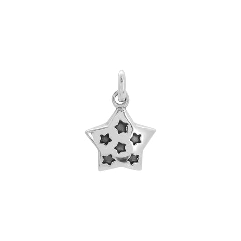 Charm estrella en plata de ley