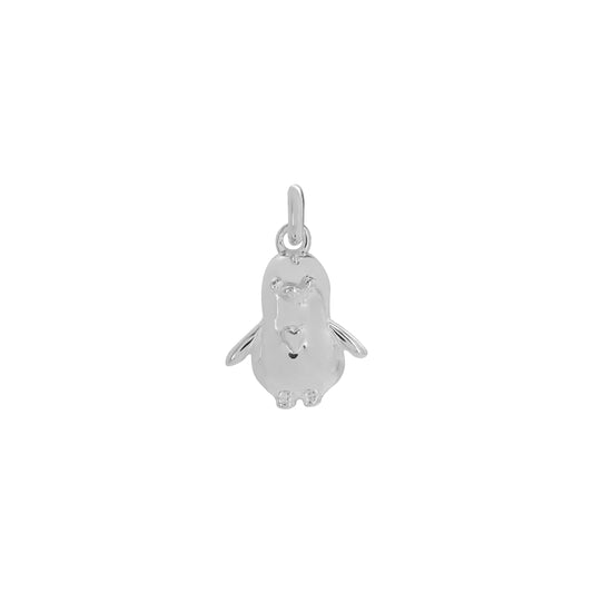 Charm pingüino en plata de ley