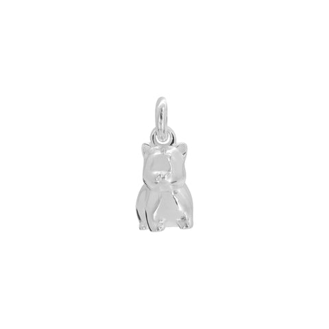 Charm gatito en plata de ley