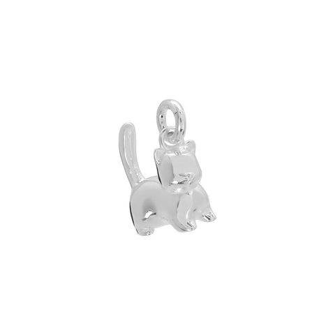 Charm gatito en plata de ley