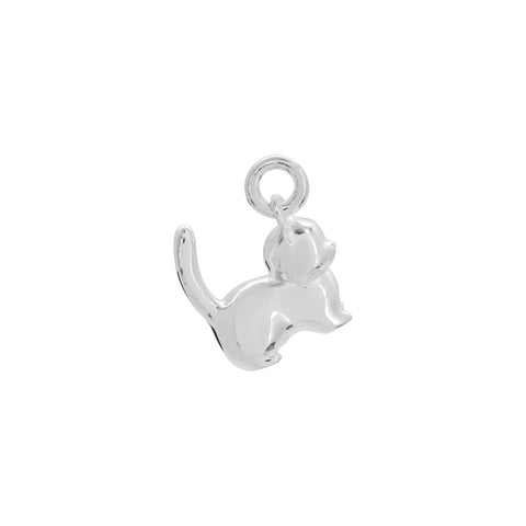 Charm gatito en plata de ley