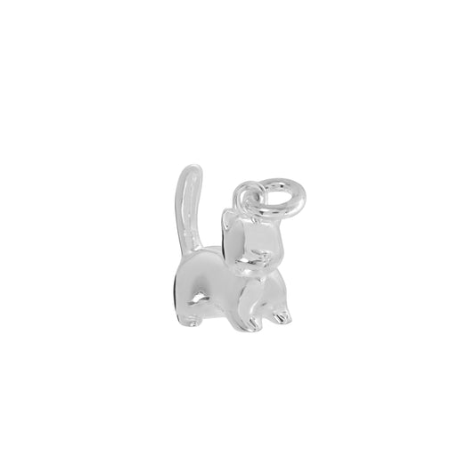 Charm gatito en plata de ley