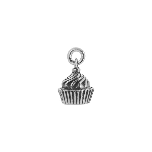 Charm cup cake en plata de ley