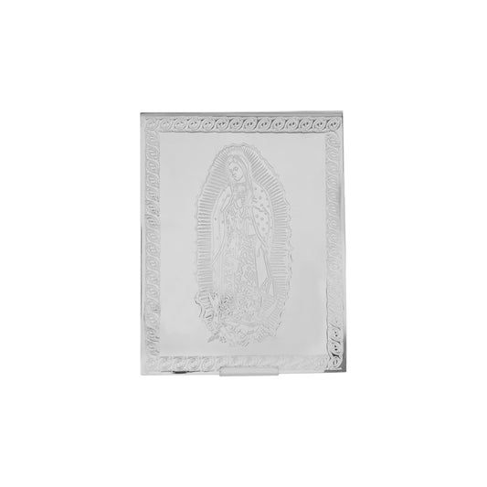 Icono Virgen María en baño de plata