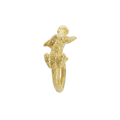 Anillo Jaguar oro 14k con diamantes