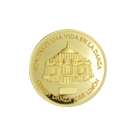 Moneda personalizada con chapa de oro  (Imagen ilustrativa, no disponible para su venta)