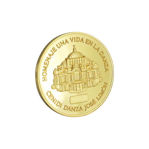 Moneda personalizada con chapa de oro  (Imagen ilustrativa, no disponible para su venta)